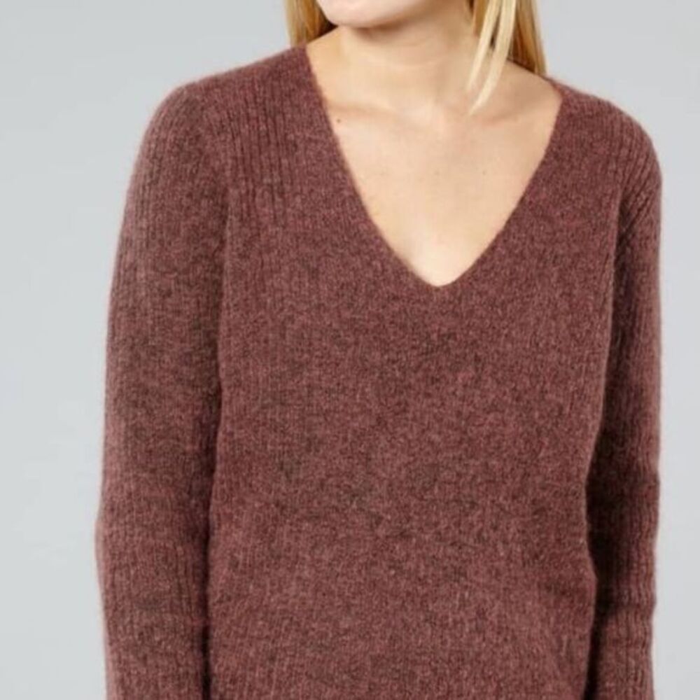 JUST | L | Knit Sweater V-neck Wool Mohair Blend Just female cashmere sweater
